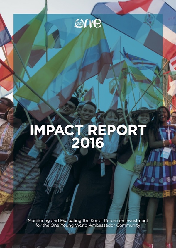 The cover page for the One Young World 2016 Impact Report
