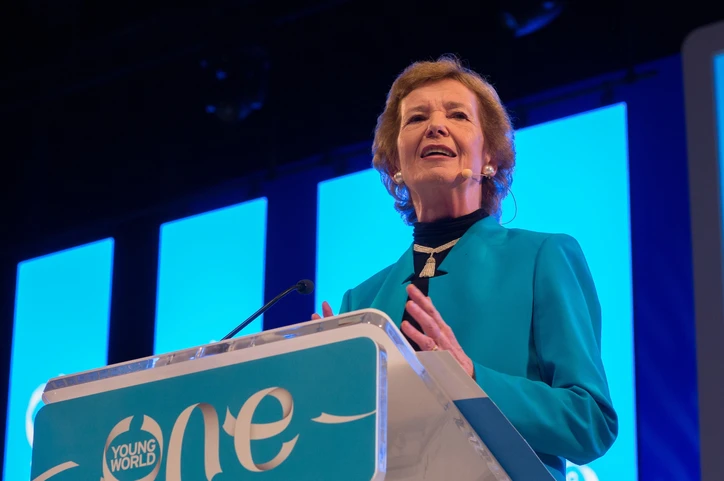 Mary Robinson speaking at the Summit 2014